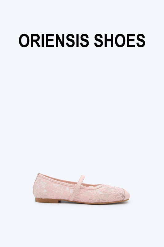 Pink Floral Grace Flats