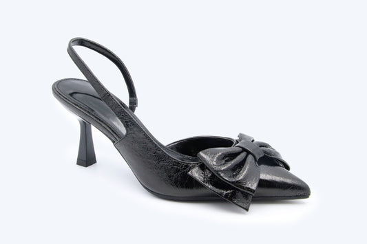 Black Luxe Bowlet Heels