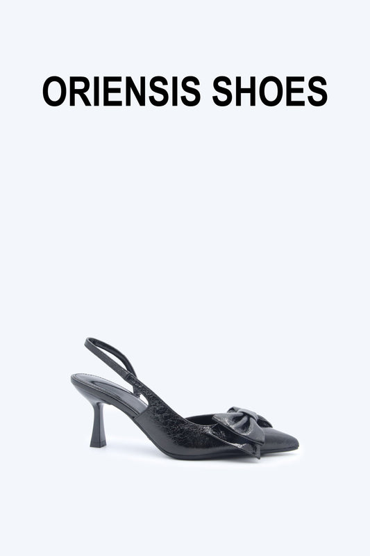 Black Luxe Bowlet Heels