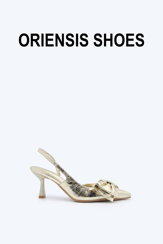 Gold Luxe Bowlet Heels