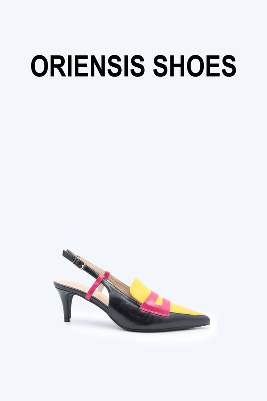 Black Chic Tri-Tone Heels