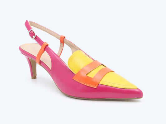 Pink Chic Tri-Tone Heels
