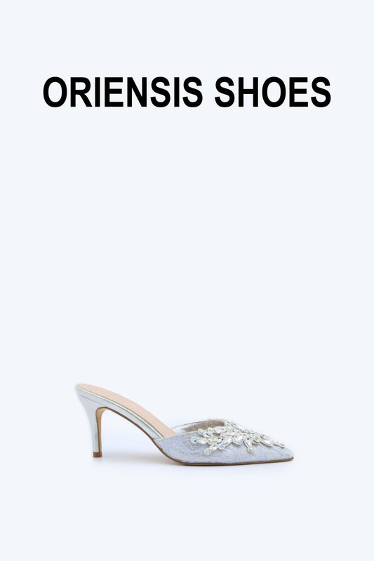 Silver Rhinestone Heels