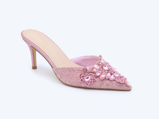 Pink Rhinestone Heels