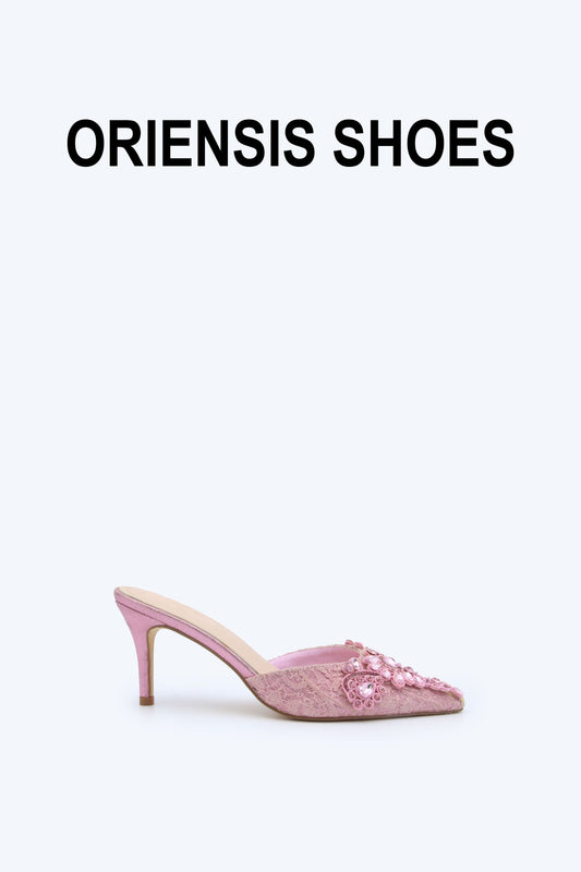 Pink Rhinestone Heels