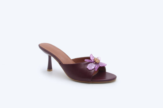 Maroon Petal Gem Heel