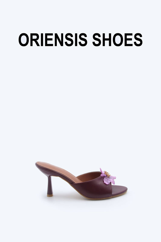 Maroon Petal Gem Heel