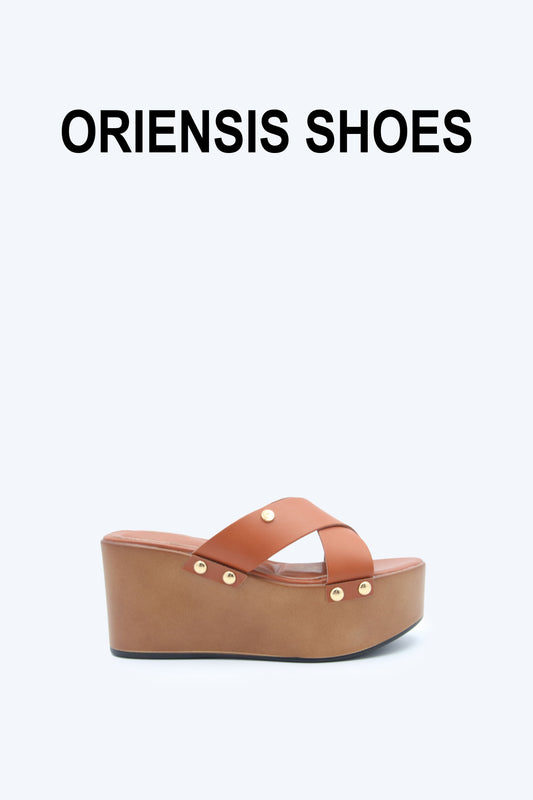 Caramel WoodenRivets Sandals