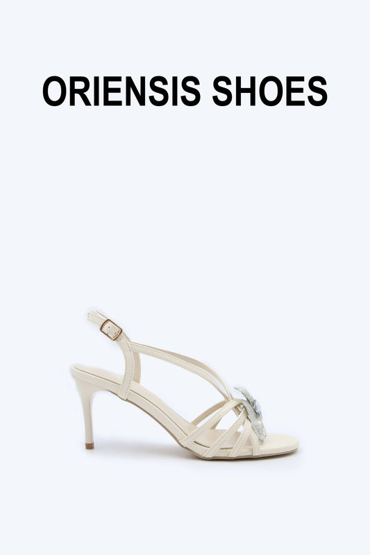 Cream Flower Gleam Heels