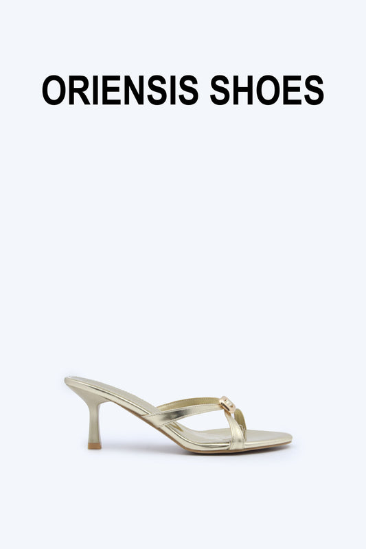 Gold Gilt Buckle Heels