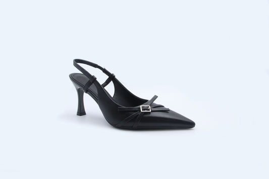 Black Bow Slingback Heels