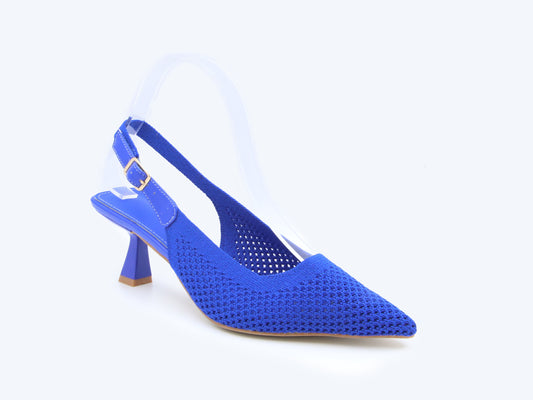 Blue Weave Pump Heels