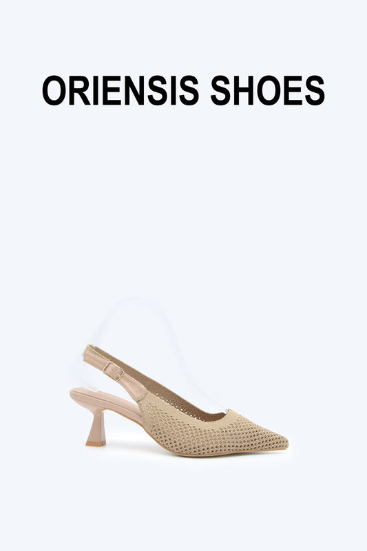 Nude Weave Pump Heels