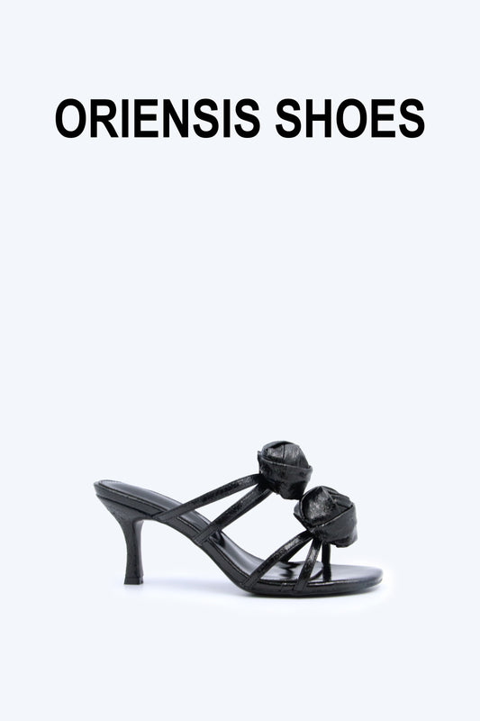 Black Rose Mule Sandles