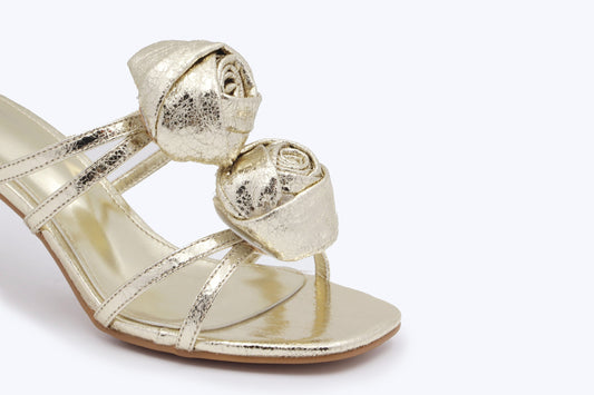 Light Gold Rose Mule Sandles