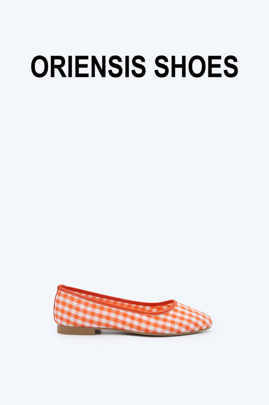 Red Checkers Charm Flats