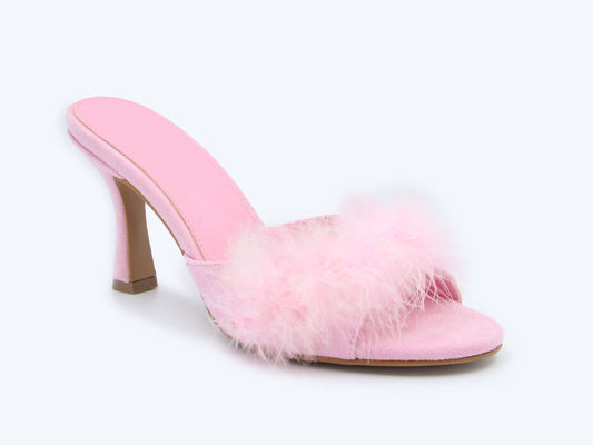 Pink Feather Gleam Sandals