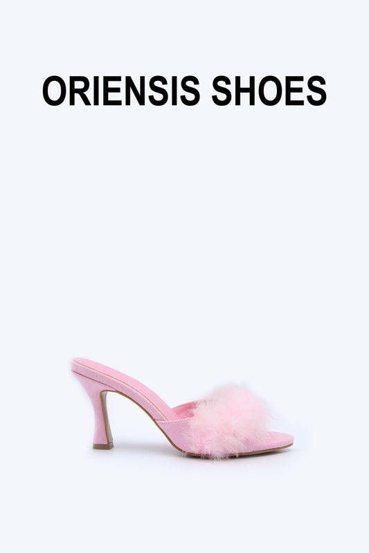 Pink Feather Gleam Sandals