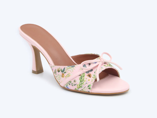 Pink Floral Mule Sandals