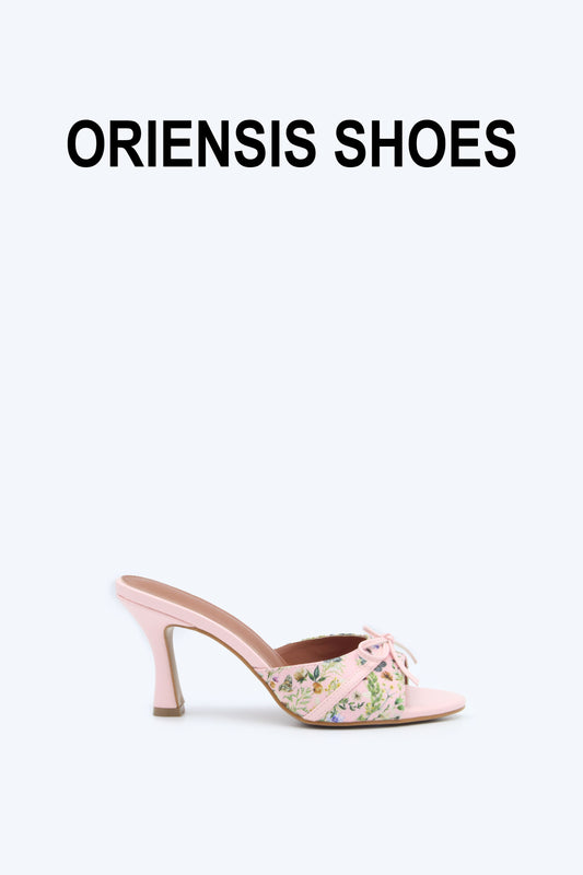 Pink Floral Mule Sandals