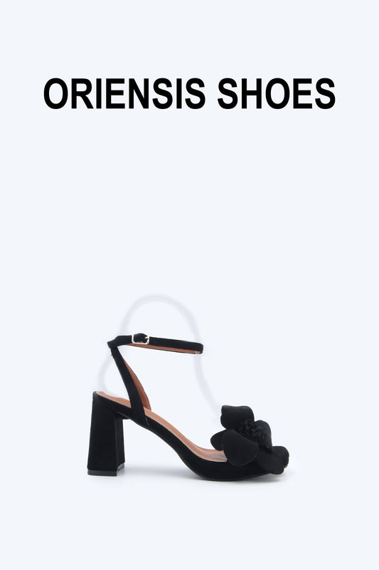 Black Petal Heel
