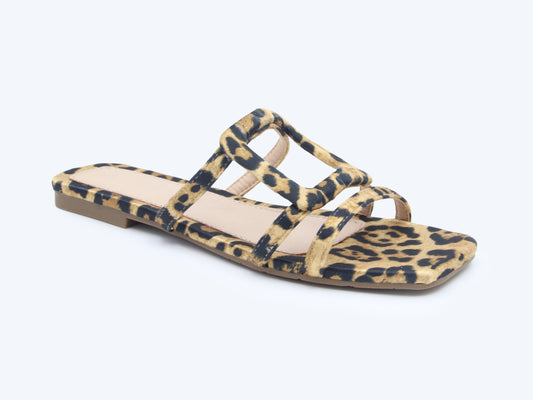 Yellow Leopard Loop Flat