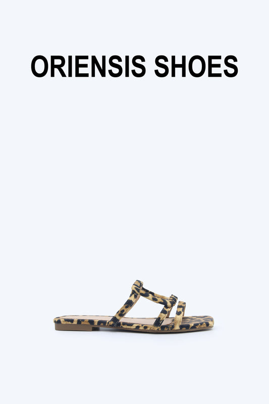 Yellow Leopard Loop Flat