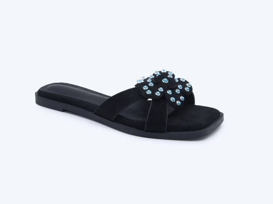 Black Gem Mule Flat