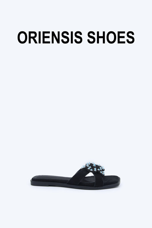 Black Gem Mule Flat