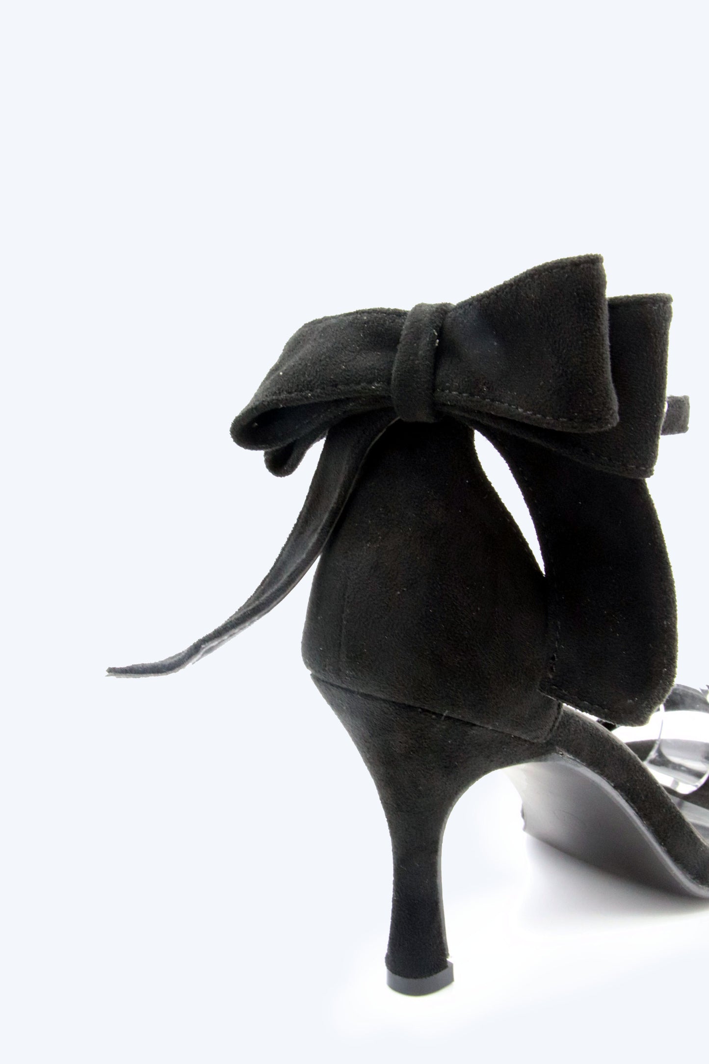 Black Suede Bow Heels