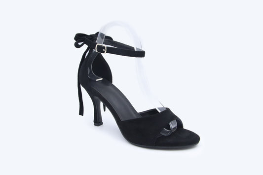 Black Chic Bow Heel