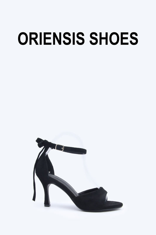 Black Chic Bow Heel