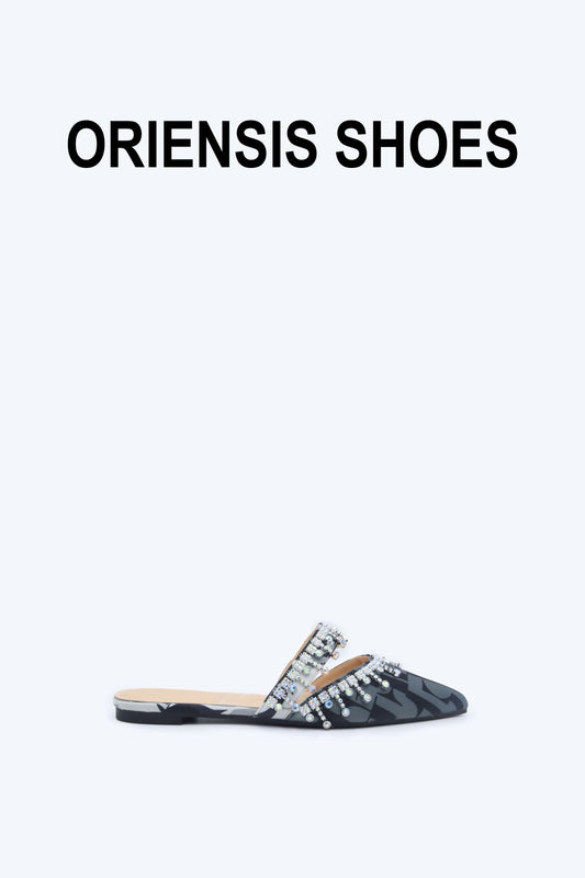 Black Sparkle Print Flat
