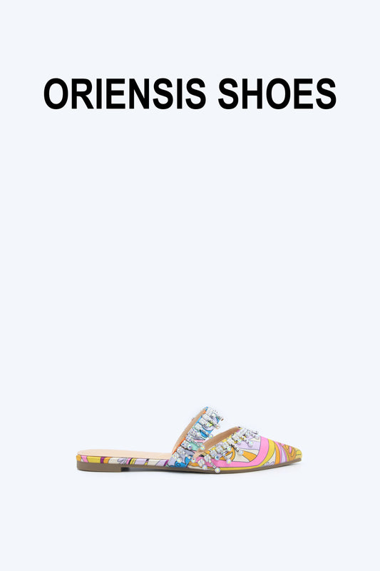 Blue Jewel Print Flat