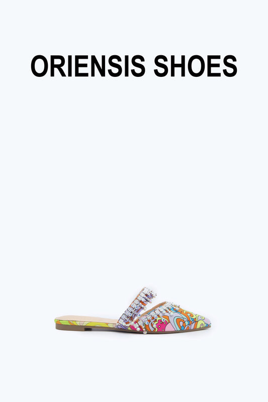 Rainbow Bedazzled Stripe Flat