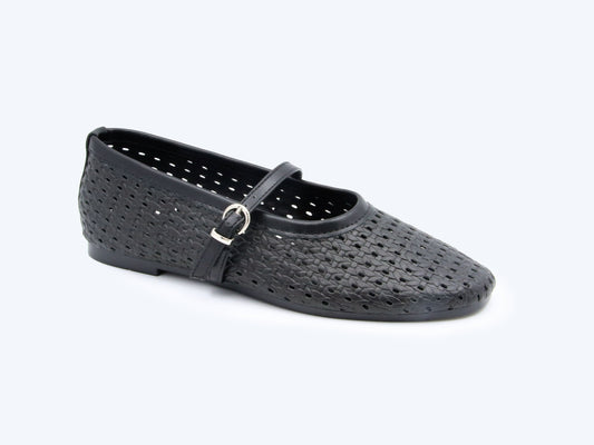 Black Airy Mary Flat