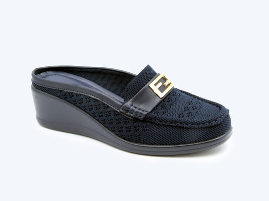 Blue Weave Knit Flat
