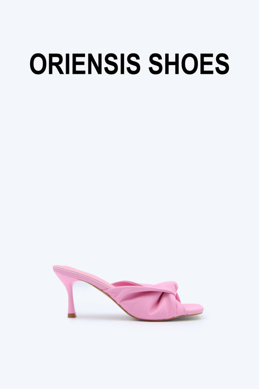 Pink Pleat Gleam Sandal