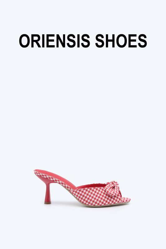 Red square Twist Sandal