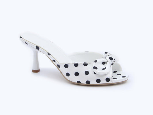 White Dot Twist Sandal