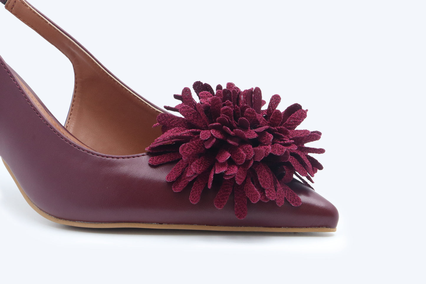 Maroon Romantic Blossom Heel