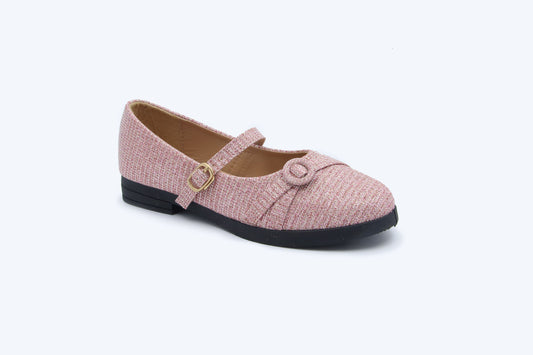 Pink Glimmer Strap Shoes