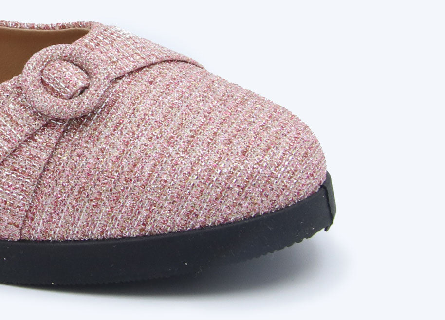 Pink Chic Tweed Shoes