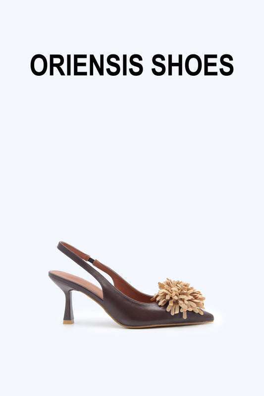 Brown Romantic Blossom Heel