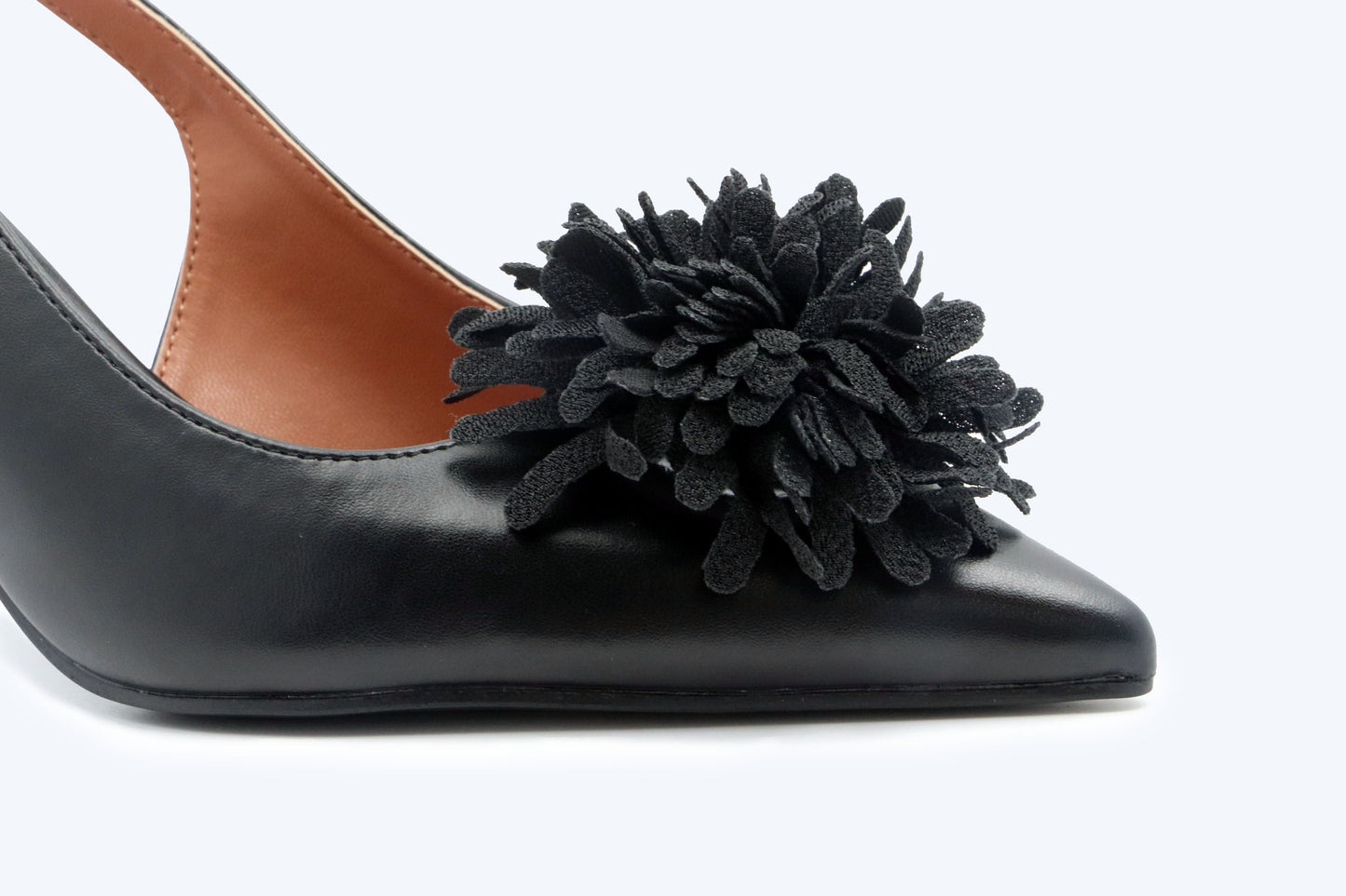 Black Romantic Blossom Heel