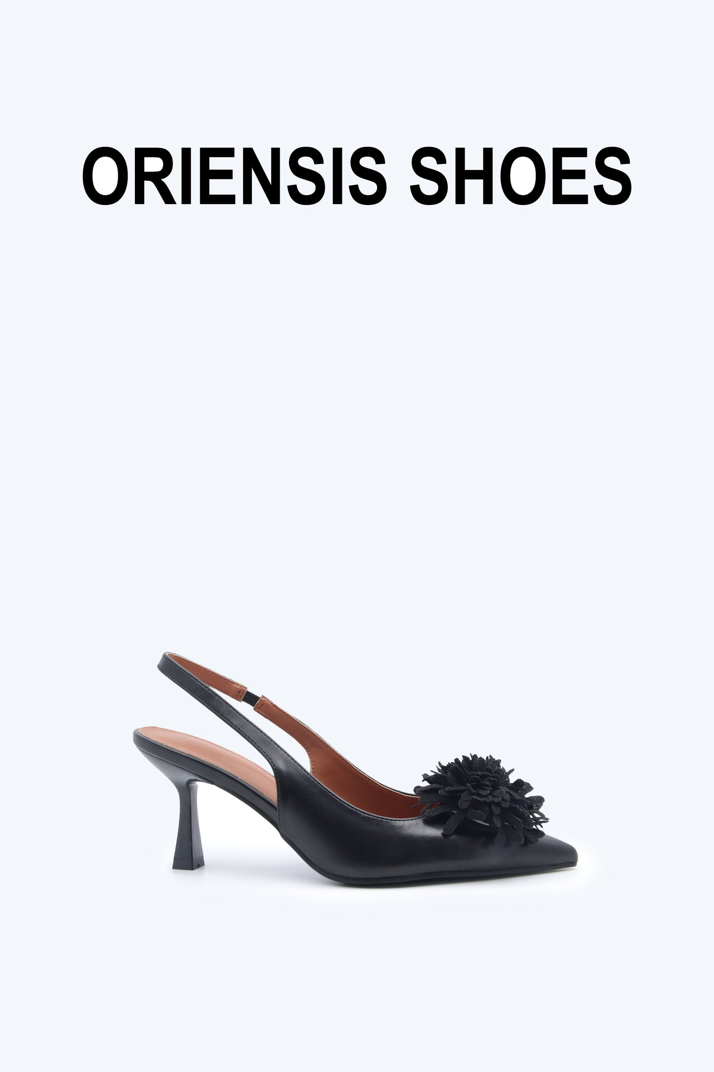 Black Romantic Blossom Heel