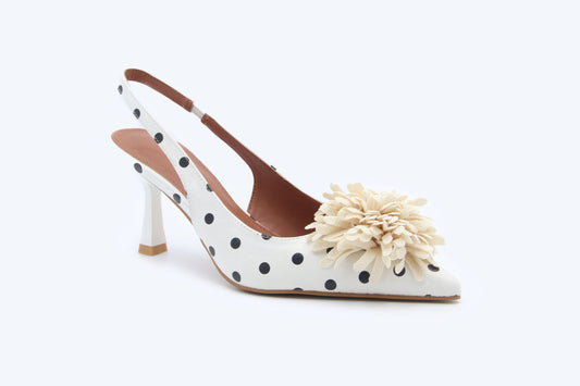 White Romantic Blossom Heel
