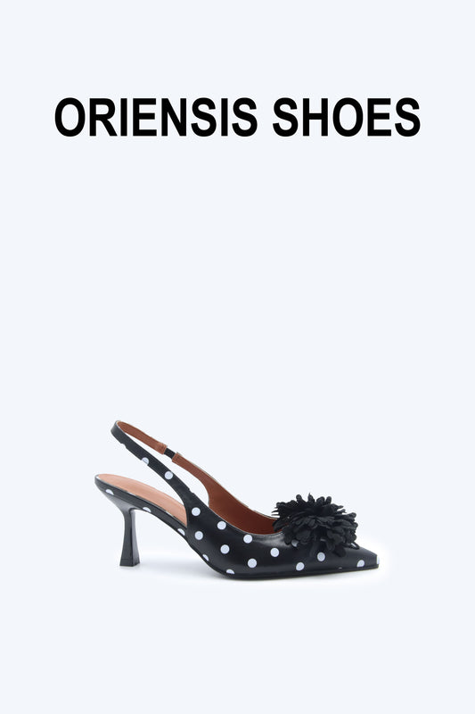 Black dote Romantic Blossom Heel