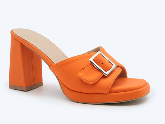 Orange Bold Buckle Heel