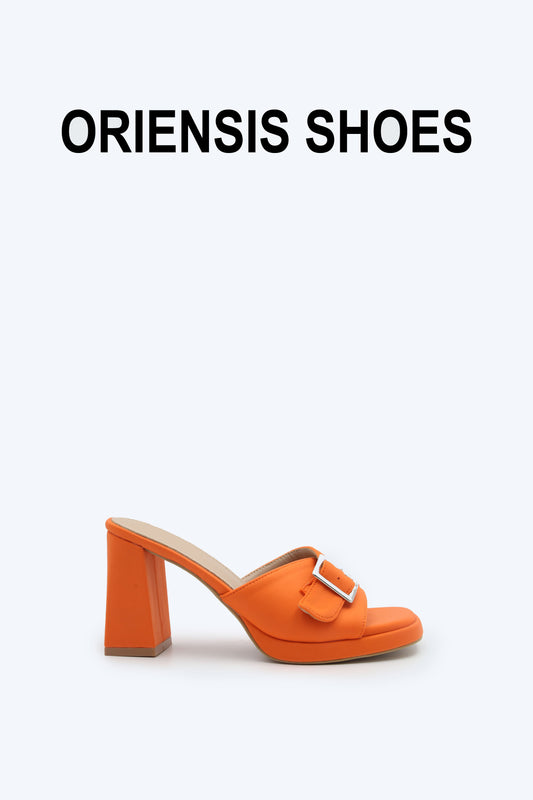Orange Bold Buckle Heel